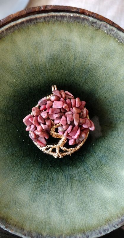 Rhodonite Tree of Life Pendant