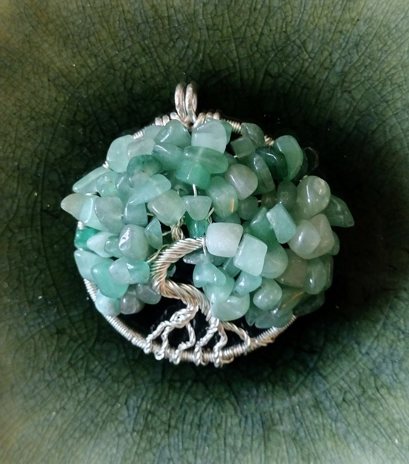 Green Aventurine Tree of Life Pendant