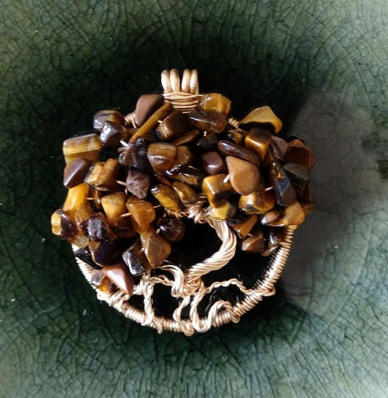 Tiger’s Eye Tree of Life Pendant