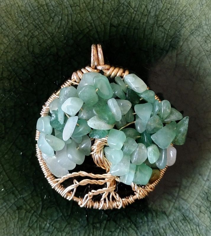 Green Aventurine Tree of Life Pendant