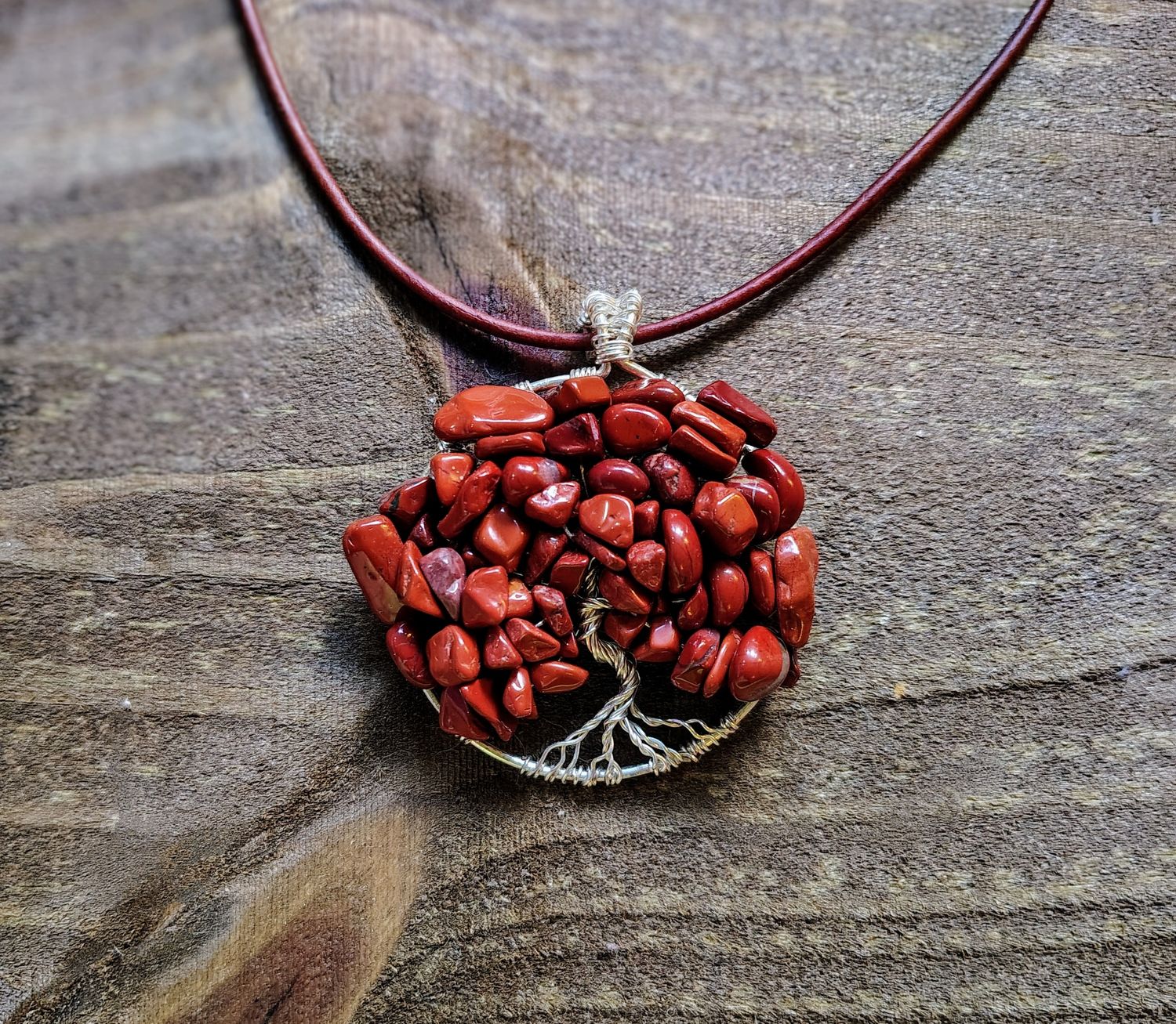 Red Jasper Tree of Life Pendant