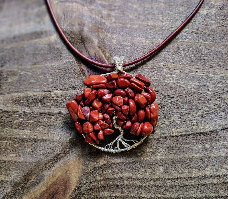 Red Jasper Tree of Life Pendant