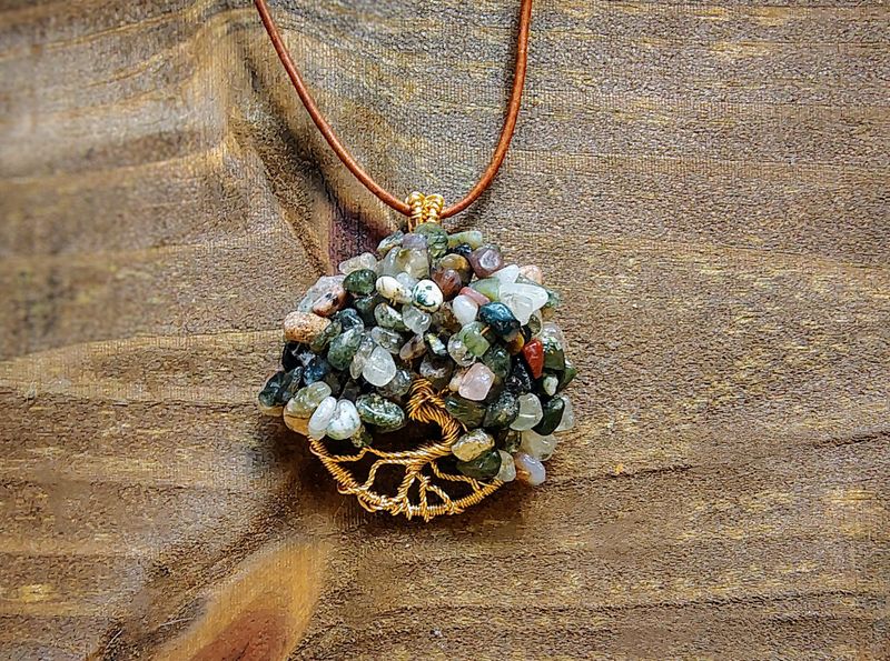 Fancy Jasper Tree of Life Pendant