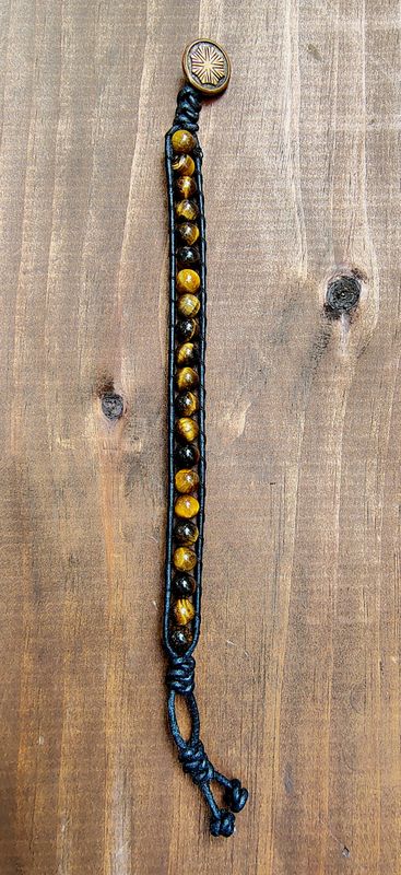 Tiger’s Eye Leather Wrap Bracelet