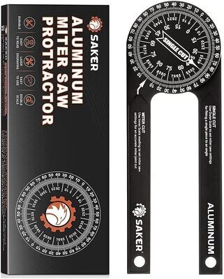 SAKER brand Saker Miter Saw Protractor|7-Inch Aluminum Protractor Angle Finder