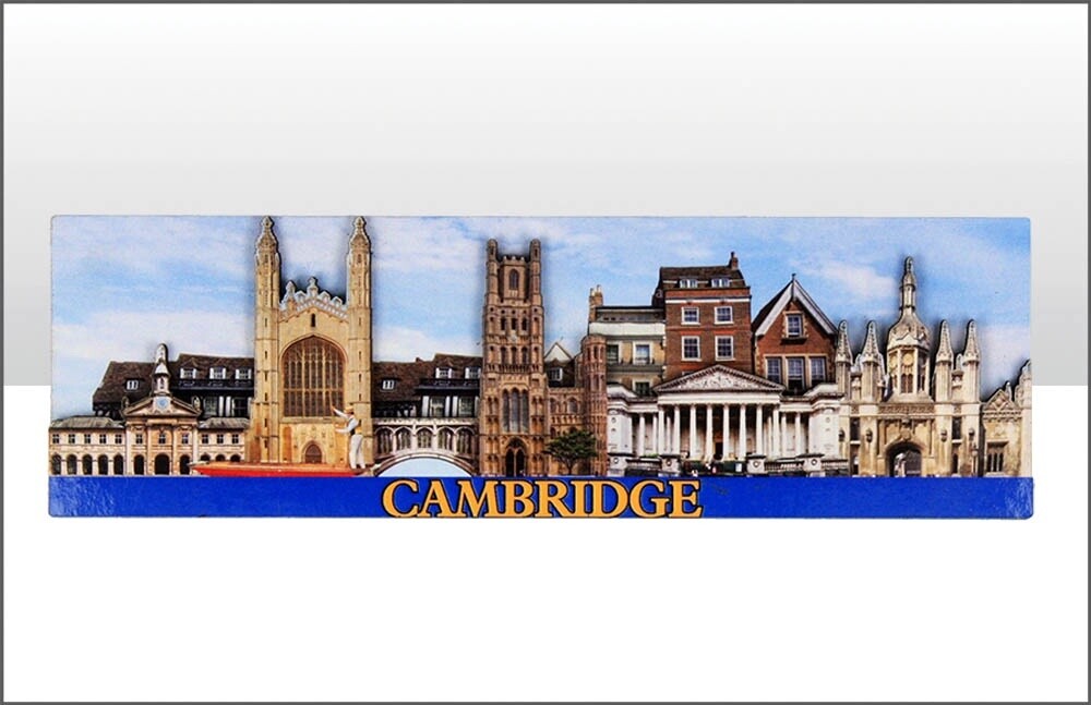 Cambridge Skyline Wood Magnet