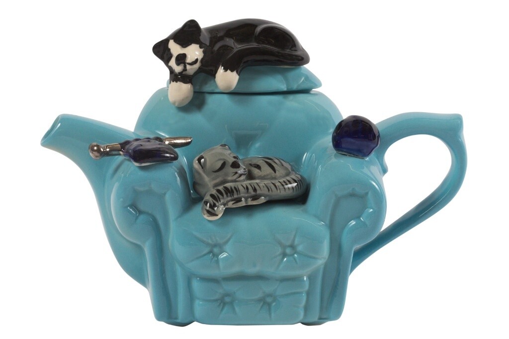 Cats Chair BLUE One-Cup Teapot