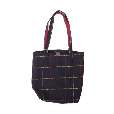 Tweed Shopper- Navy