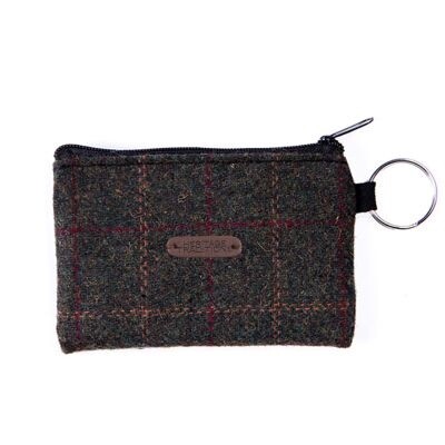 Tweed Coin Purse-Green Tweed