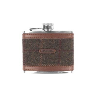 Tweed Hipflask 4oz - Green Box Tweed