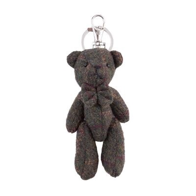 Heritage Tweed Bag Charm Keyring - Green Box Tweed