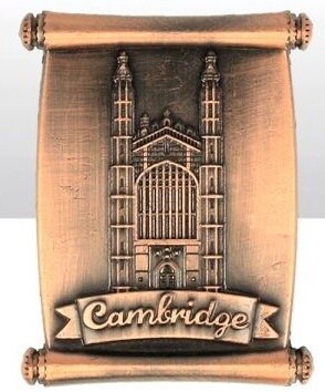 Cambridge King&#39;s College Bronze Metal Magnet
