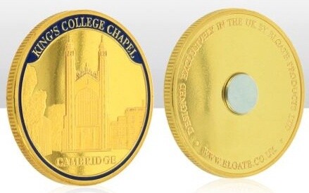 Cambridge Kings Gold Coin Magnet