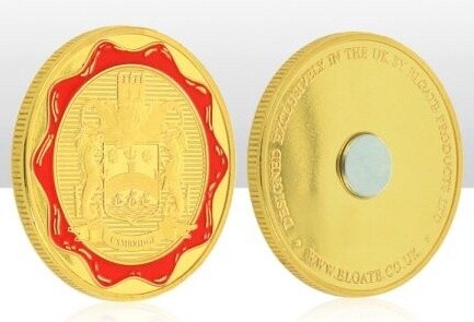 Cambridge Seal Gold Coin Magnet