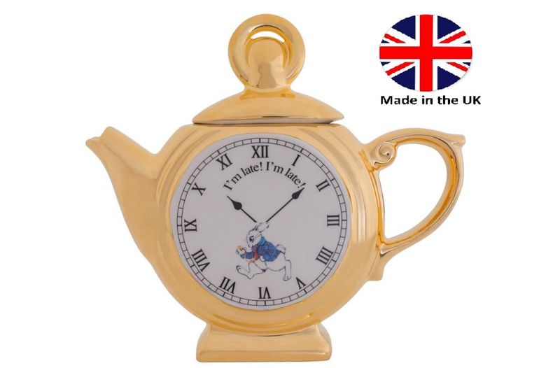 Alice White Rabbit Pocket Watch Teapot