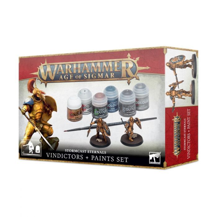 Age Of Sigmar Stormcast Eternals: Vindicators &amp; Paint Set (2 Miniatures)
