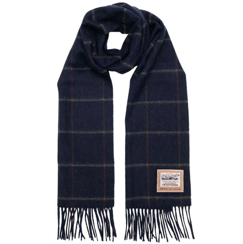 Heritage Wool Scarf – Blue Box Tweed