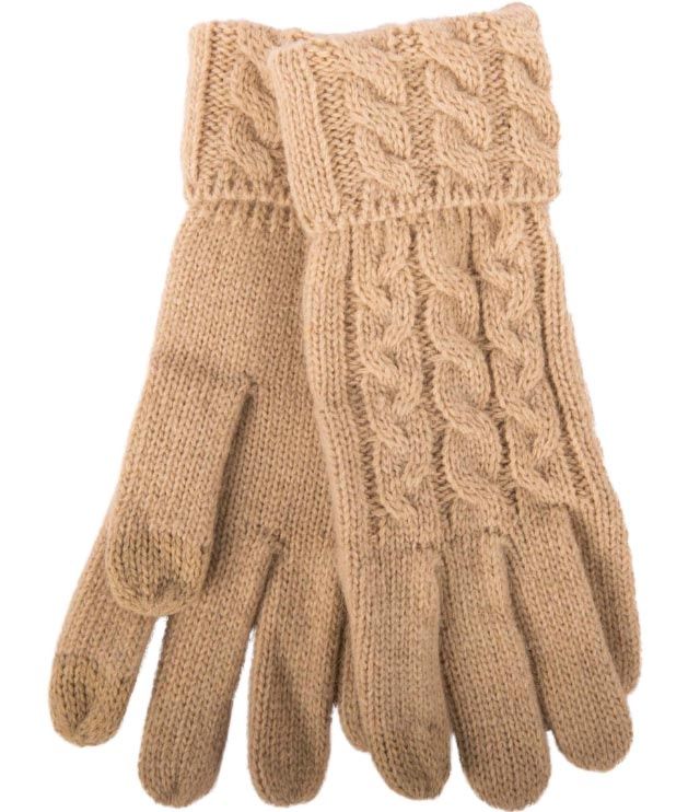 Aran Cable Cuff Fine gg Glove Oatmeal
