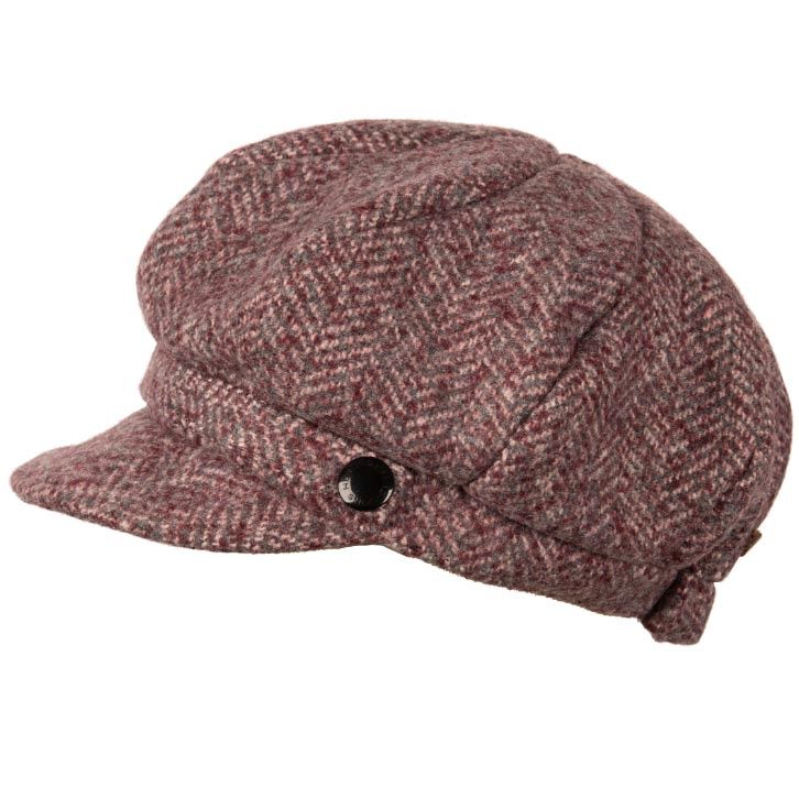 Ladies Newsboy Cap - Boucle Plum