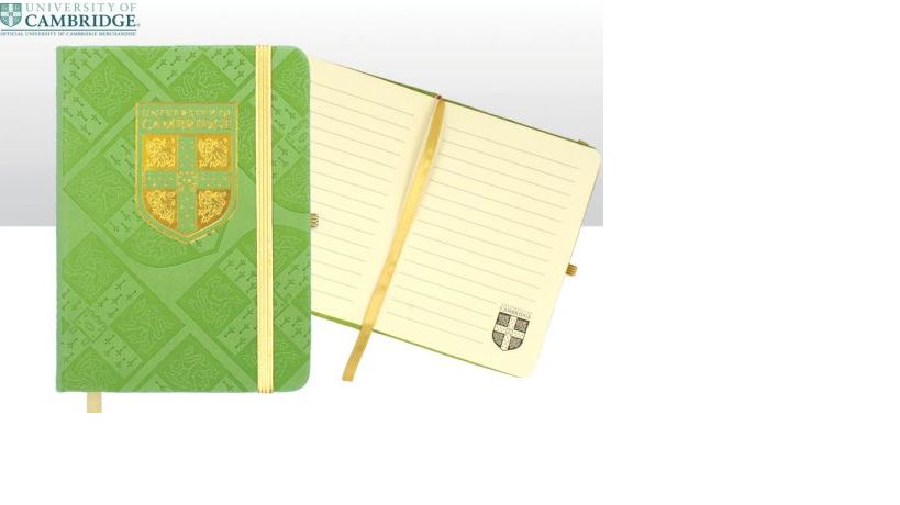 Cambridge University Green Embossed A6 Notebook
