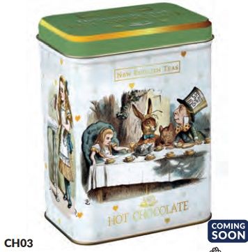 Alice in Wonderland Hot Chocolate Portrait Tin