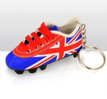 Union Jack Football Boot Keyring