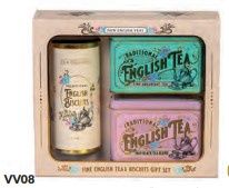 Vintage Victorian Fine English Tea &amp; Biscuits Gift Set