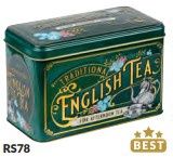 Vintage Victorian Classic Tea Tin Bottle Green