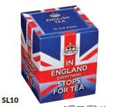 Best of Britain Slogans 10 Teabag Box Everything Stops for Tea