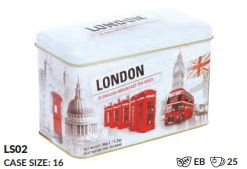 Love London 25 Teabag Tin - Black &amp; White