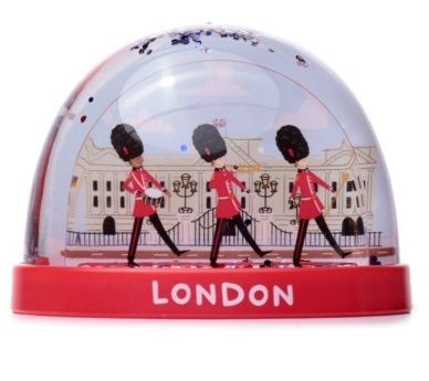 London Souvenir Guardsman on Parade Medium Glitter Snow Storm