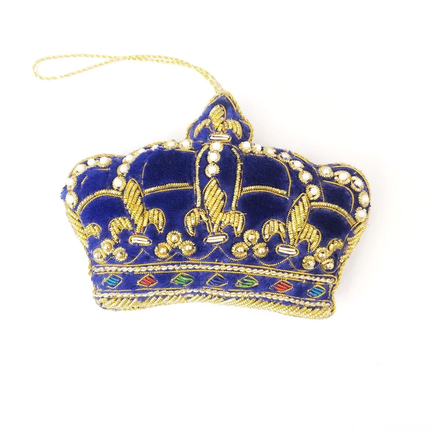 Crown Decoration (Gold/Blue)