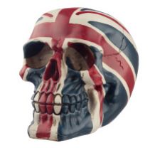 Gruesome Union Jack Skull Decoration (11.5cm)