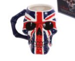 UK Flag Skull Head Ceramic Shaped Mug