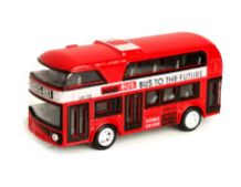 Red City Bus Pull Back Action Toy