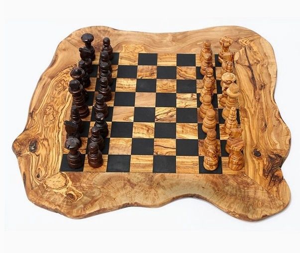 Walnut Chess Set Large (32x32, Black)