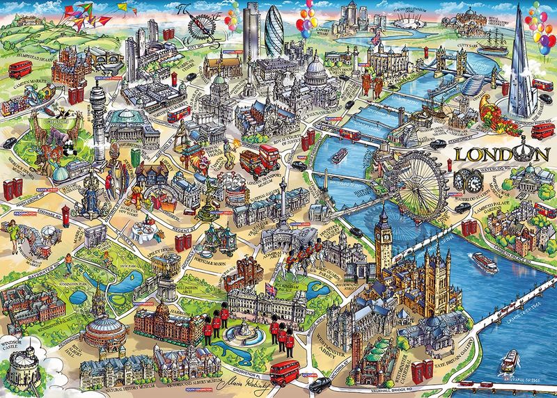 London Landmarks 500 Piece Jigsaw puzzle