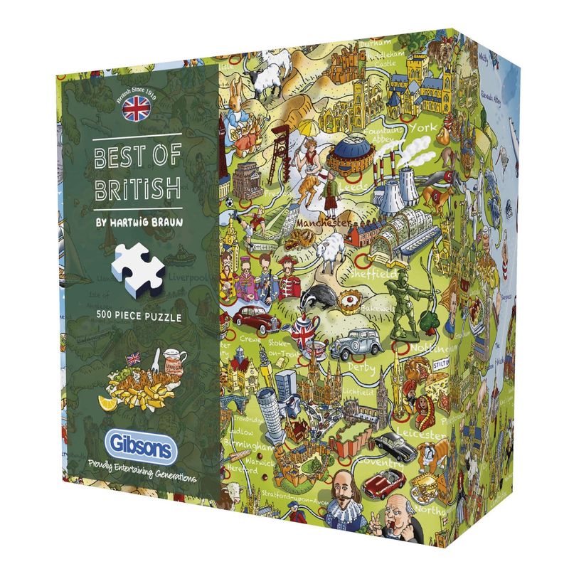 Best Of British 500 Piece Jigsaw puzzle
