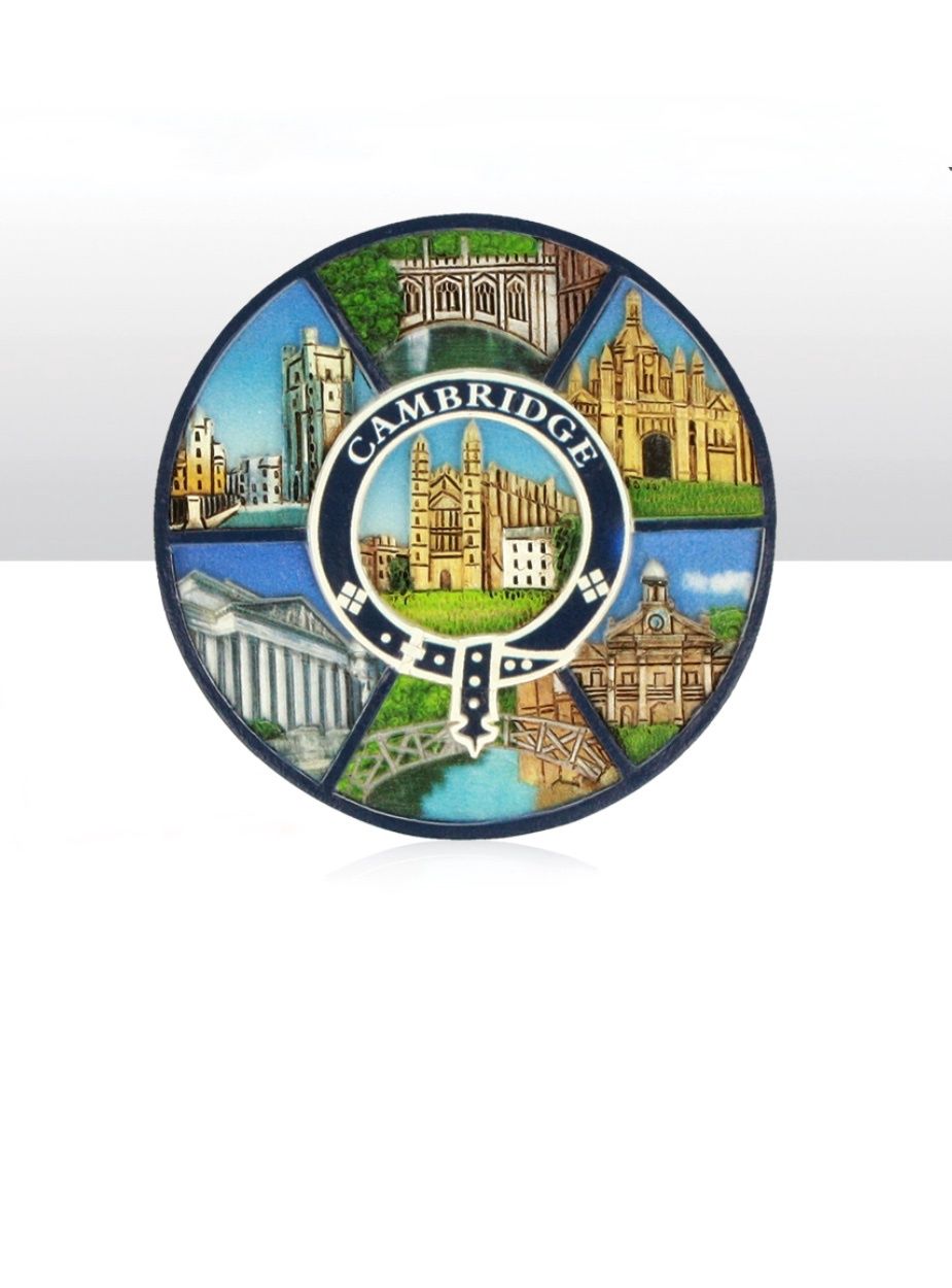 Cambridge Round Printed Resin Magnet