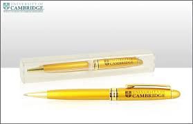 CU Gold Ballpoint Pen clear case