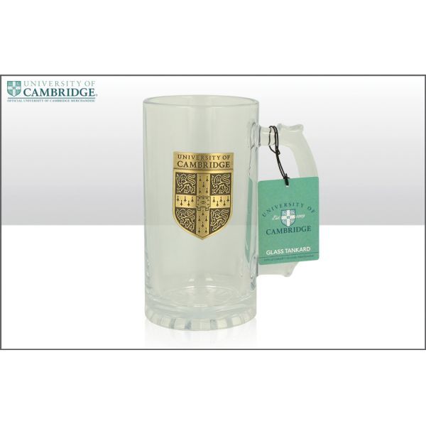 Cambridge University Metal Shield Pint Glass Tankard