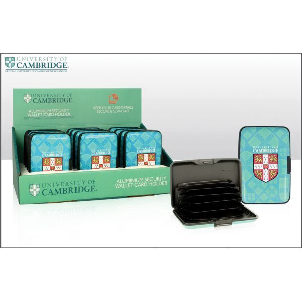 Cambridge University Shield Aluminium RFID Secure Card Holder