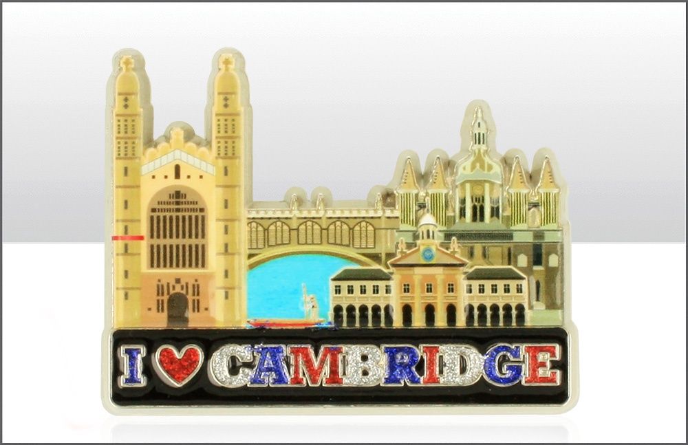 I Love Cambridge Glitter Metal Magnet
