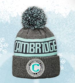 Cambridge Winter Hat with Pompon-Black/green