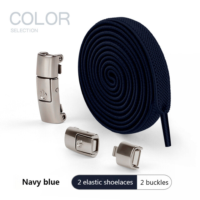 2 Navy blue elastic laces + 2 Buckles