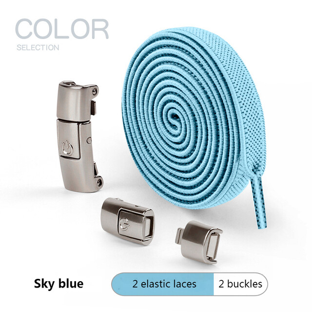 2 Sky blue elastic laces + 2 Buckles
