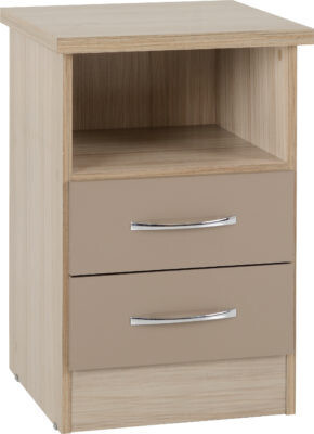 Nevada 2 Drawer Bedside Locker Oyster