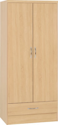 Nevada 2 Door Wardrobe Sonoma Oak Effect