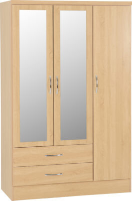 Nevada 3 Door Wardrobe Sonoma Oak Effect