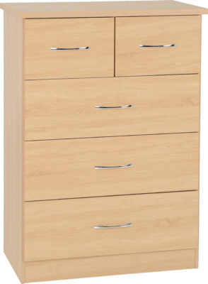 Nevada 3+2 Drawer Chest Sonoma Oak Effect